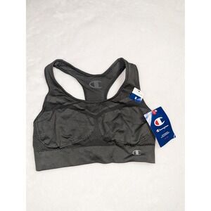 Champion Women Asphalt Gray Moderate Support Racerback Sports Bra 2900 Size M